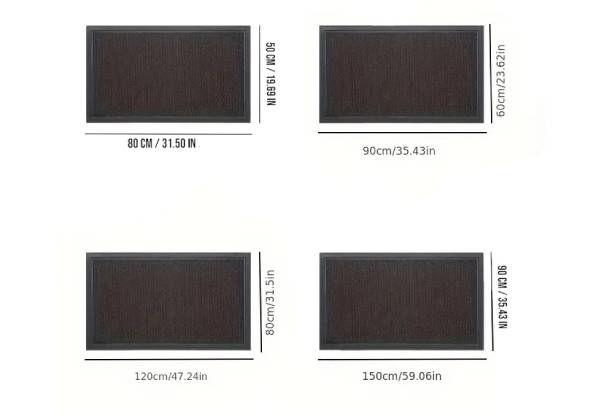 Heavy-Duty Non-Slip TPE Outdoor Floor Mat - Available in Four Sizes