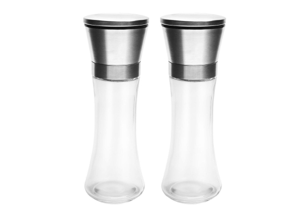 Two-Piece Stainless Steel Ceramic Salt & Pepper Grinder