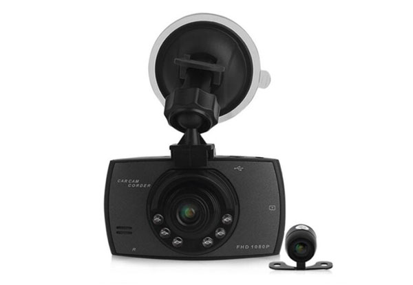 HD Front/Rear Dash Cam with Collision G-Sensor