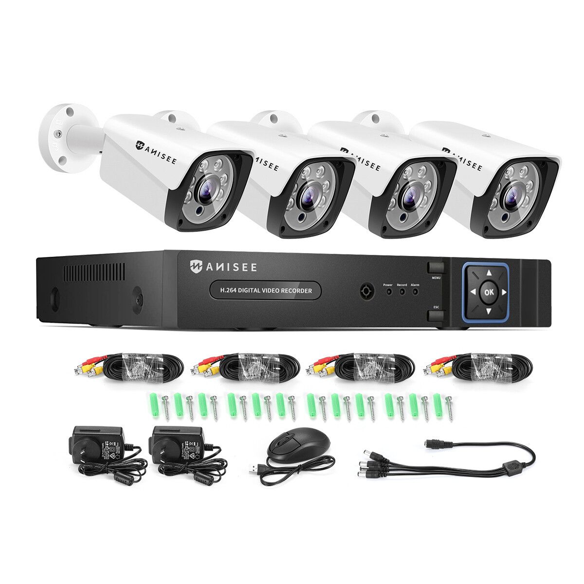 4K Outdoor Surveillance System with 2TB Hard Disk