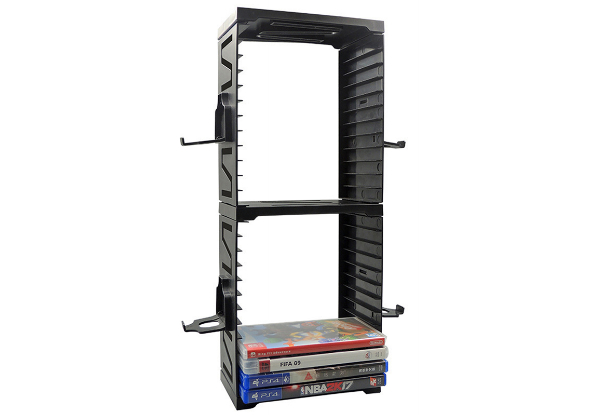Game Disc & Controller Storage Tower Compatible with PS5 or Switch