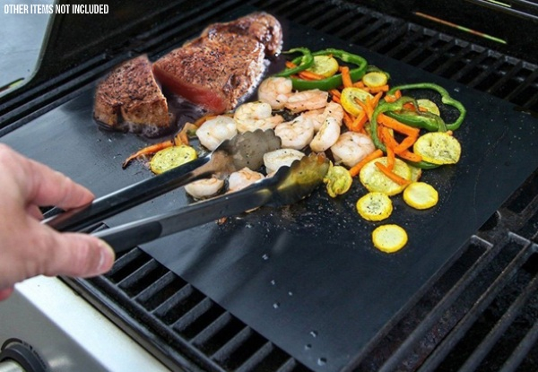 Two-Pack of Non-Stick BBQ Grill Mats - Option for Four-Pack