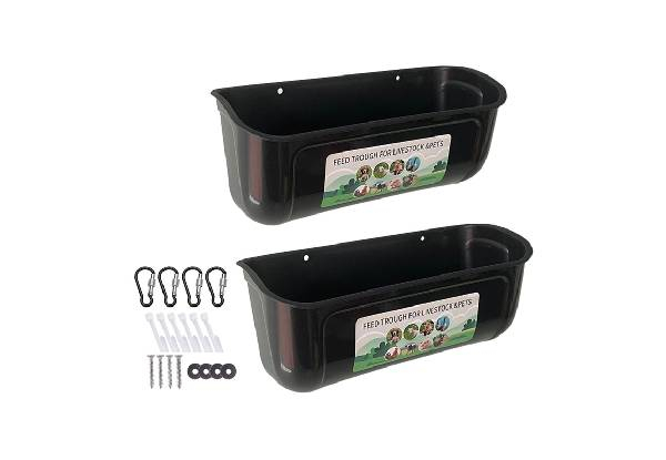 Chicken Feeder Box with Clips - Available in Four Colours & Option for Two-Pack