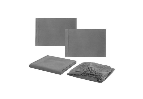 Four-Piece Grey Sheet Set - Two Sizes Available