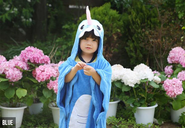 Kids' Cotton Dragon Hooded Bathrobe - Two Colours Available