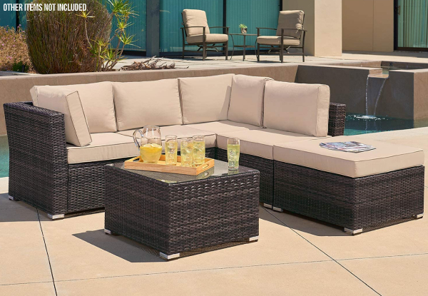 Four-Piece Suncrown All-Weather Outdoor Sectional Sofa Set
