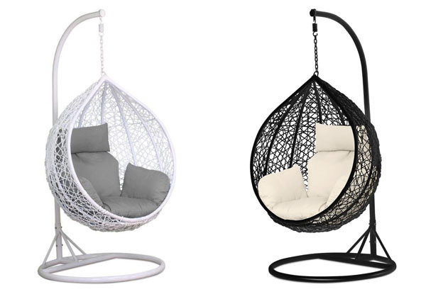 Steel Hanging Egg Chair - Two Colours & Two Sizes Available