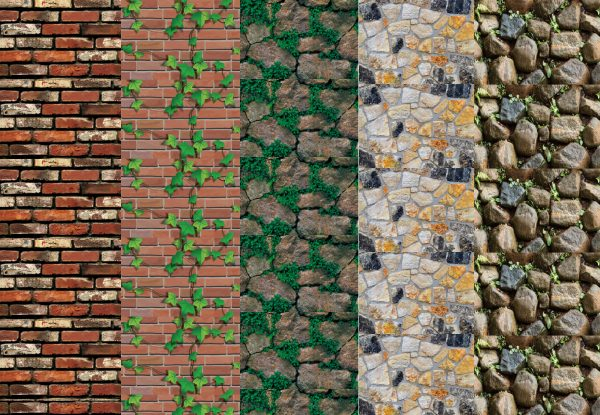 10-Meter Natural Brick/Stone Self-Adhesive Wallpaper - Five Styles Available & Option for Two-Pack