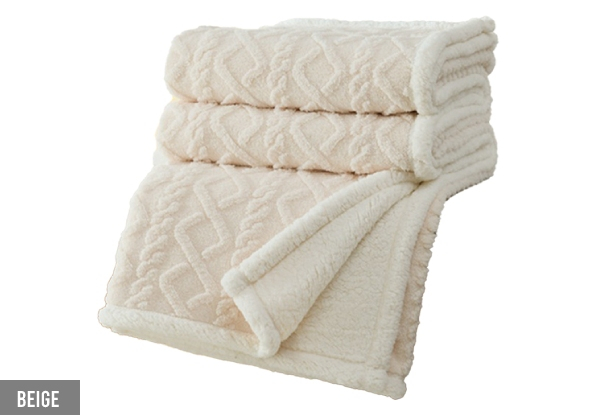 Warm Winter Reversible Sofa Bed Throw Blanket - Three Colours Available & Four Sizes Available