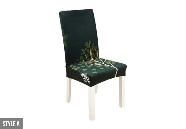Two-Pack of Stretch Floral Printed Chair Covers - Five Styles Available - Options for Four & Eight Pack