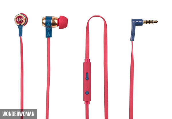 Tribe Batman, Superman, Wonder Women, Stormtrooper or R2D2 Earphones with Microphone Feature