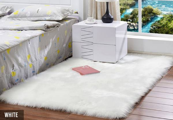 Shaggy Plush Floor Mat - Available in Four Colours & Five Sizes