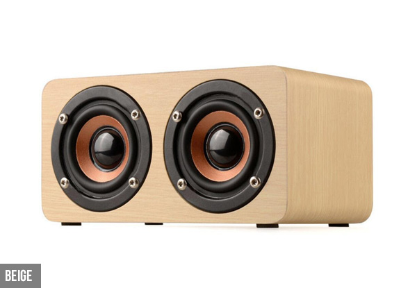Wood-Look Bluetooth Speaker - Two Colours Available with Free Metro Delivery