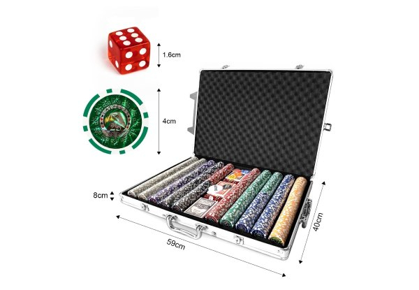 1000-Piece Holographic Professional Poker Play Set