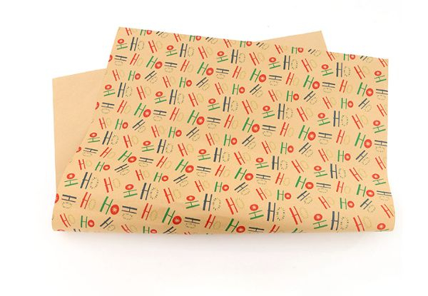 Six-Piece Christmas Wrapping Paper Rolls with Tags & Jute String - Option for Two-Set