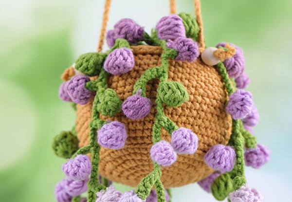 DIY Handmade Crochet Ornament Hanging Decor Kit - Available in Three Styles & Options for Three-Pack