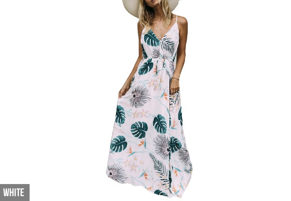 Tropical Beach Maxi Dress