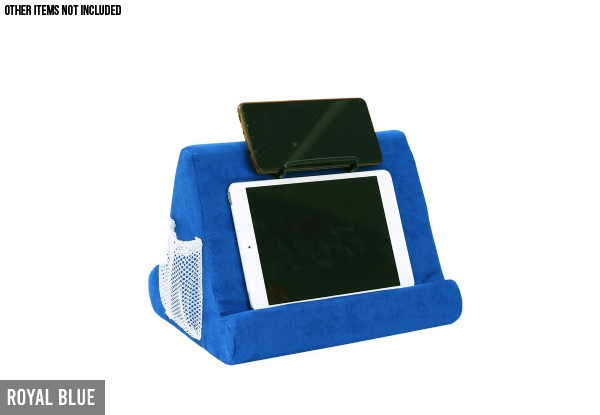 Pillow Tablet Stand with Mesh Bag & Phone Holder - Five Colours Available