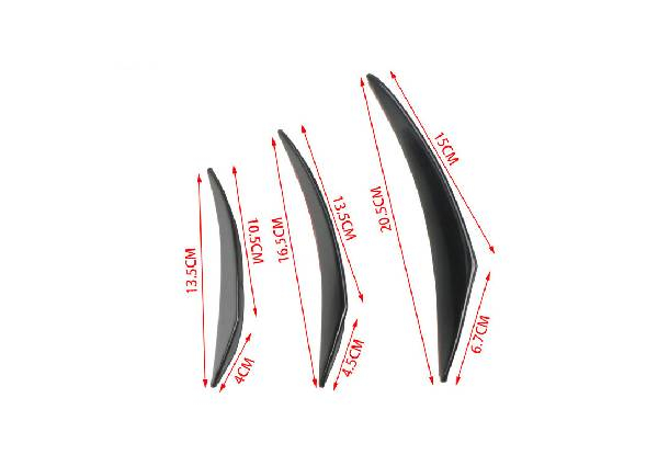 Car Front Bumper Lip Splitter Fins - Two
Options Available