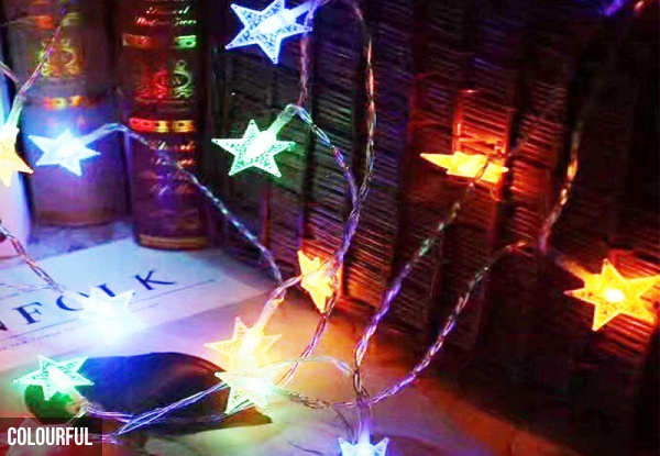 10m Star String Lights - Two Colours Available