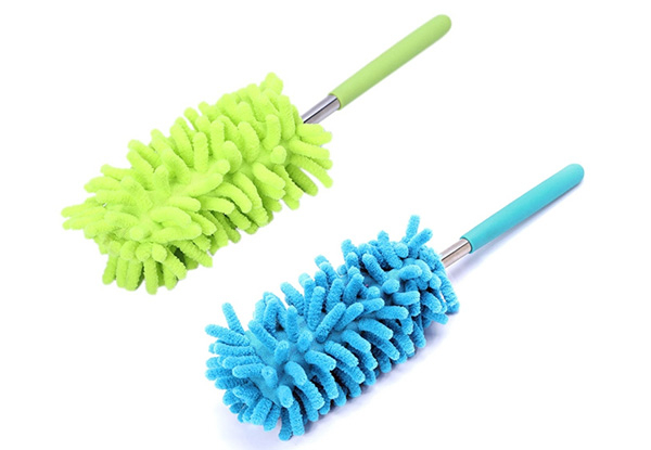 Two-Pack of Telescopic Microfibre Cleaning Dusters