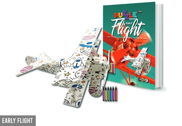 3D Puzzle Colouring Book - Five Options Available