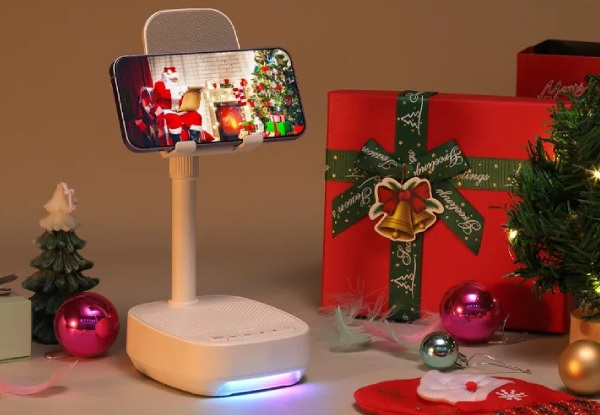 Three-in-One Phone Stand with Wireless Bluetooth Speaker & Night Light - Two Colours Available