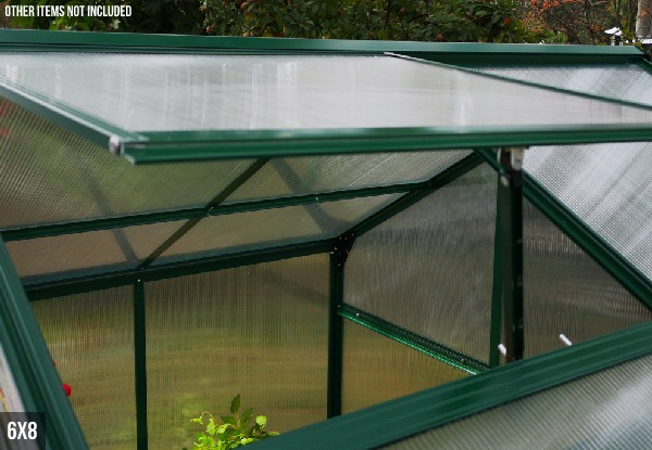 Greenzone Aluminium Greenhouse with 4mm Base - Two Sizes Available