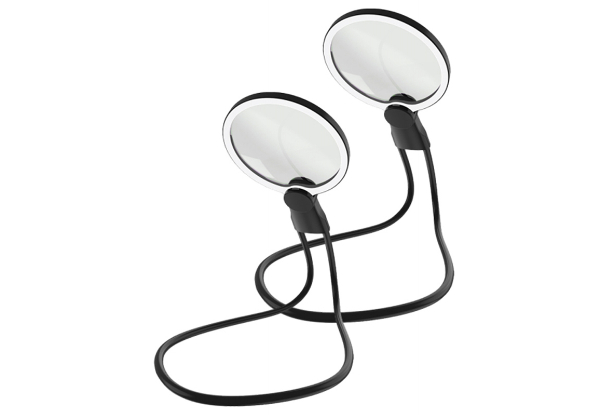 3X Magnetic Neck Magnifier with Light - Option for Two