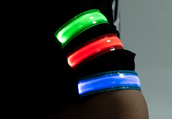 Two-Pack LED Running Bands - Seven Colours Available & Option for Four-Pack
