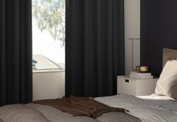 Two-Piece Blackout Window Curtain Eyelet - Available in Four Colours & Four Sizes