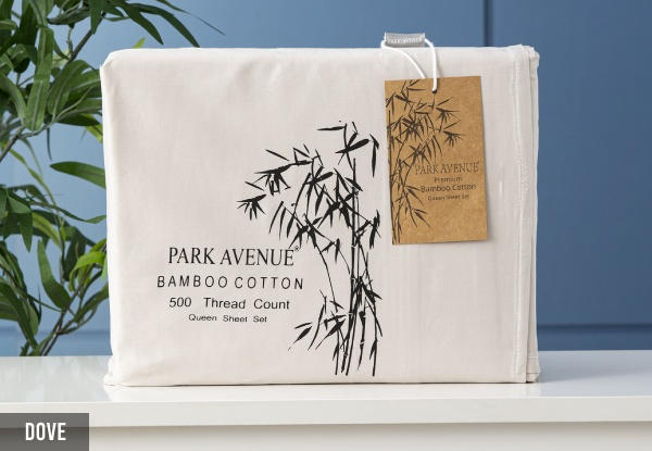 Park Avenue Bamboo Cotton Sheet Set - Available in Four Colours & Two Sizes