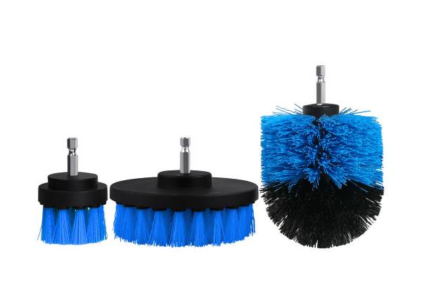 Three-Piece Power Cleaning Drill Accessories Set - Three Colours Available with Free Delivery