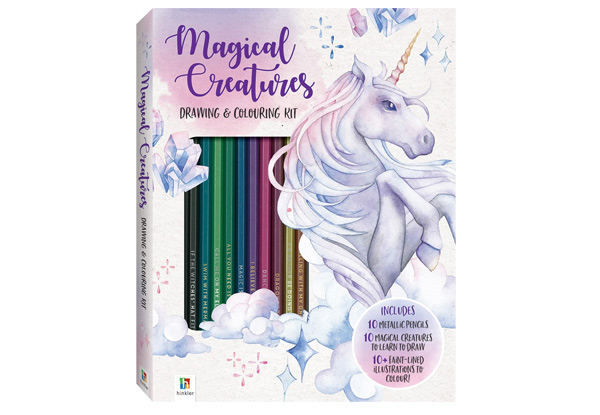 Magical Creatures Colouring & Drawing Kit