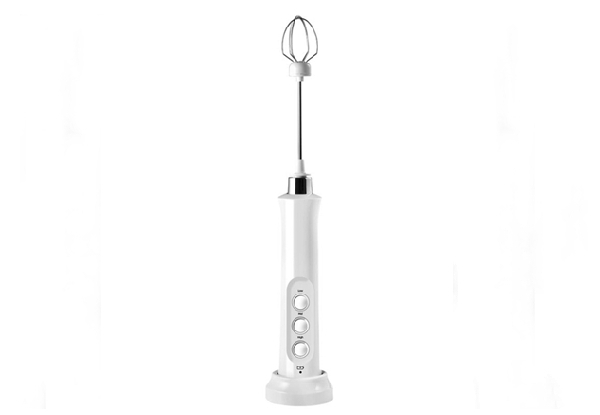 Three-In-One Portable Rechargeable Electric Milk Frother - Available in Two Colours
