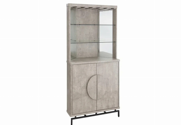 Wine Cabinet with Half-Moon Handles - Available in Two Colours