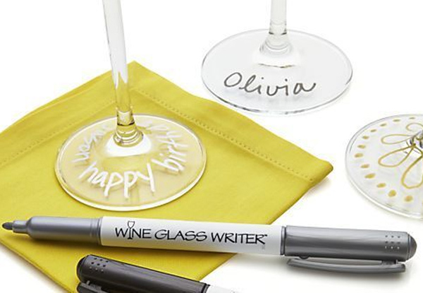 $15 for a Pack of Three Wine Glass Writer Pens