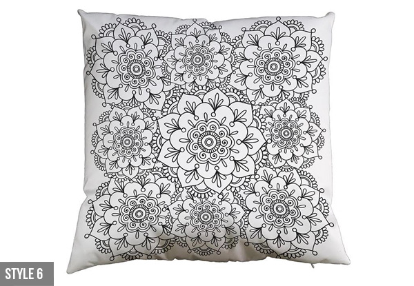 Mosaic Pattern DIY Colouring Cushion Cover - Ten Styles Available