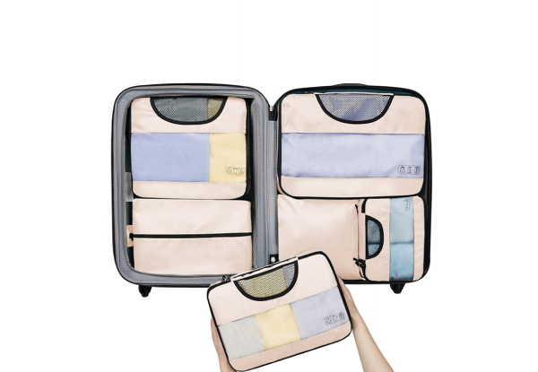 Eight-Piece Travel Packing Cube Set - Available in Three Colours & Option for Two Sets