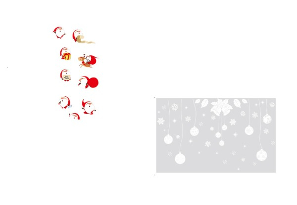 Christmas Wall Stickers Range - 12 Options Available