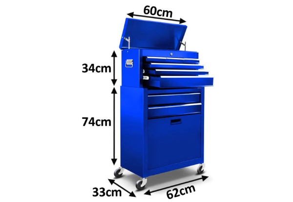 Six-Drawer Tool Cabinet Combo - Two Colours Available