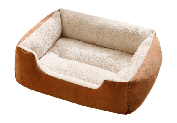 Rectangle Plush Pet Cat Dog Bed - Available in Three Colours
