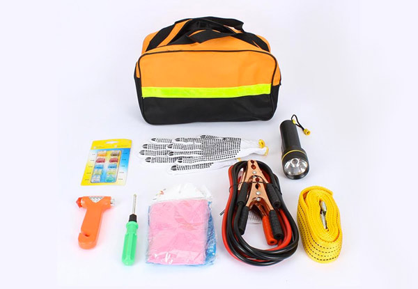 $19.90 for a Nine-Piece Roadside Emergency Tool Kit