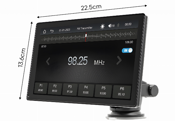 Portable Nine-Inch Touch Screen Car Stereo with Camera