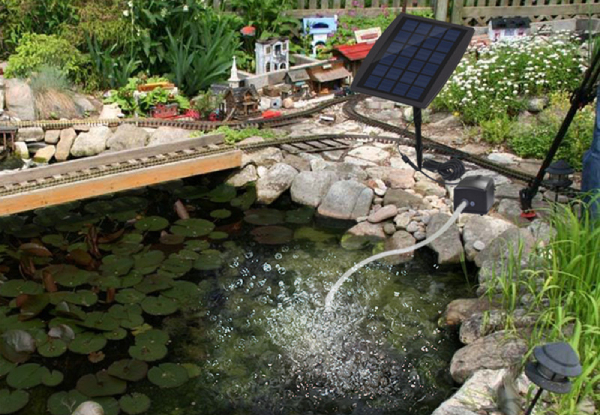 Solar-Powered Air Bubble Fountain Pump