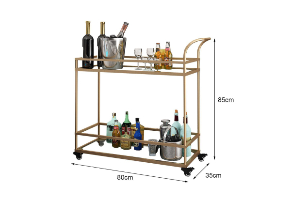 Drink Trolly with Lockable Wheels - Two Colours Available