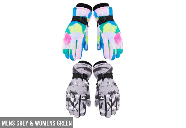 Two-Pair of Thermal Touch Screen Ski Gloves for Adults - Four Options Available