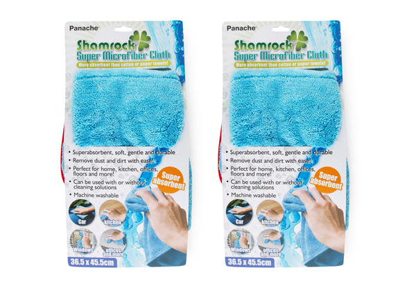 Two-Pack of Shamrock Super Microfibre Cloths with Free Delivery