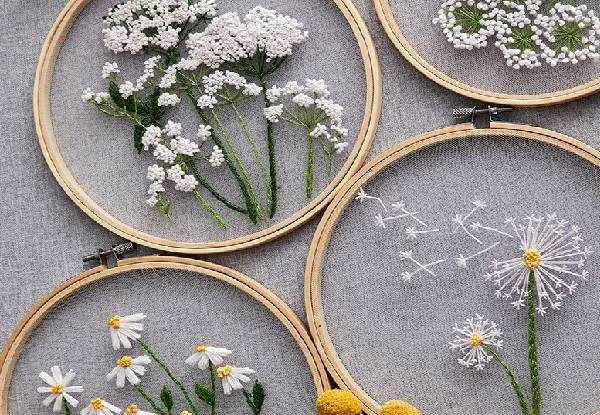 European-Style Flower DIY Embroidery Ribbon Set - Four Designs Available