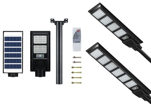 Solar Street LED Light with Motion Sensor & Remote - Three Options Available